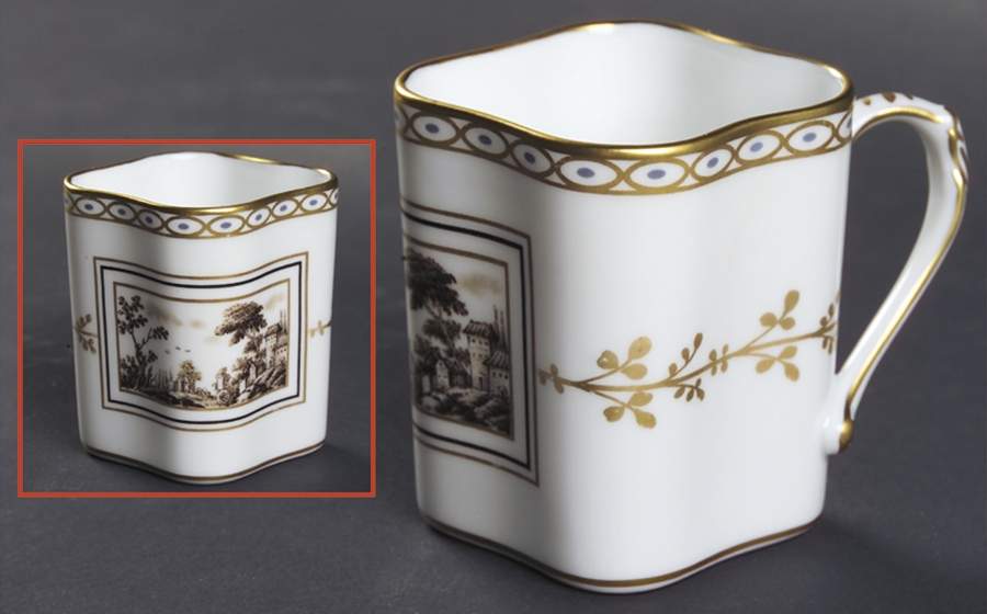 Fiesole (Italian Scene) Flat Demitasse Cup by Ginori 1735-1