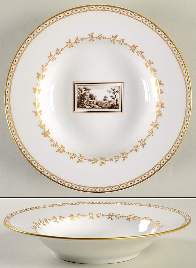 Fiesole (Italian Scene) Rim Soup Bowl by Ginori 1735-1
