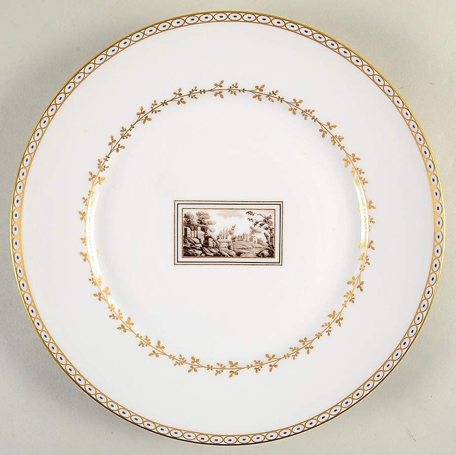 Fiesole (Italian Scene) Large Dinner Plate by Ginori 1735-1