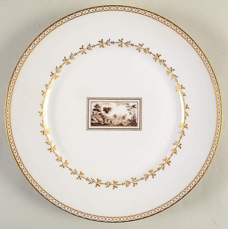 Fiesole (Italian Scene) Large Dinner Plate by Ginori 1735-1