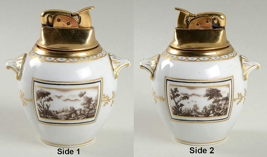 Fiesole (Italian Scene) Cigarette Lighter by Ginori 1735-1