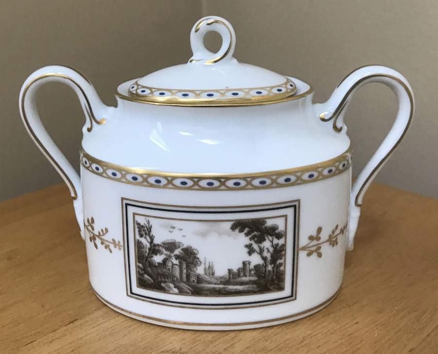 Fiesole (Italian Scene) Sugar Bowl & Lid by Ginori 1735-1