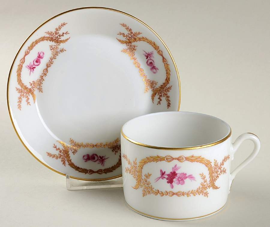 Giardino Flat Cup & Saucer Set by Ginori 1735-1