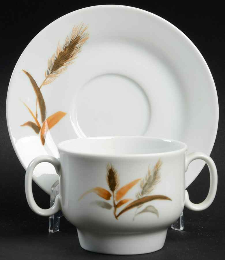 GIN3 Footed Bouillon Cup & Saucer by Ginori 1735-1