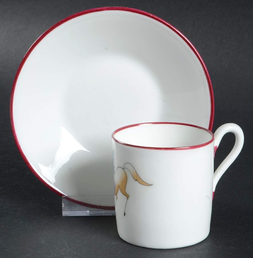 Circo Series Flat Demitasse Cup & Saucer Set by Ginori 1735-1