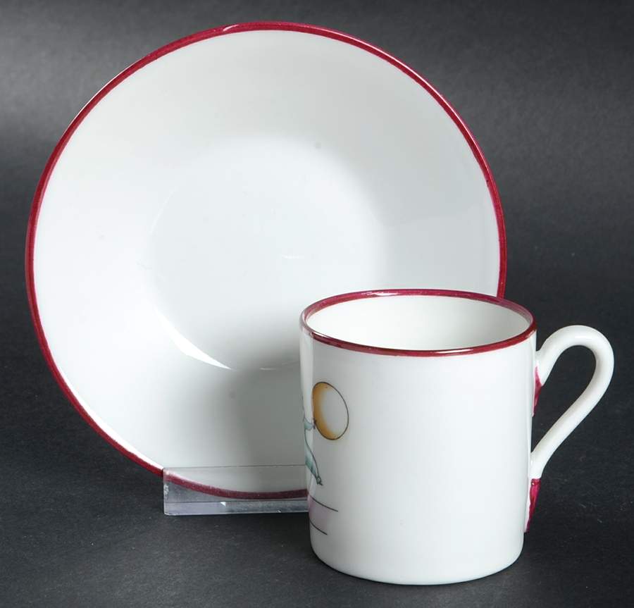 Circo Series Flat Demitasse Cup & Saucer Set by Ginori 1735-1