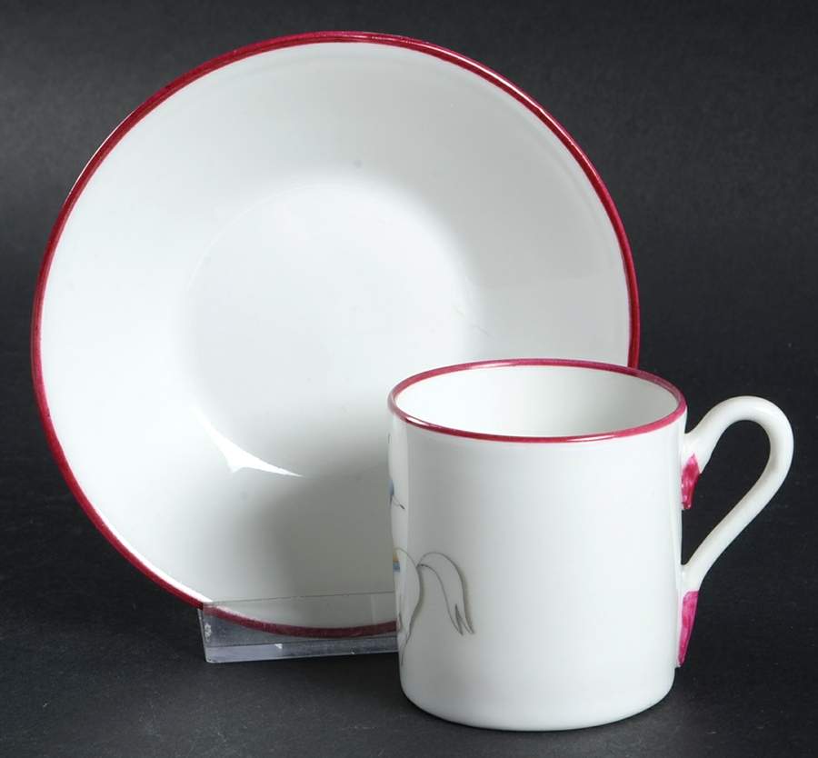 Circo Series Flat Demitasse Cup & Saucer Set by Ginori 1735-1