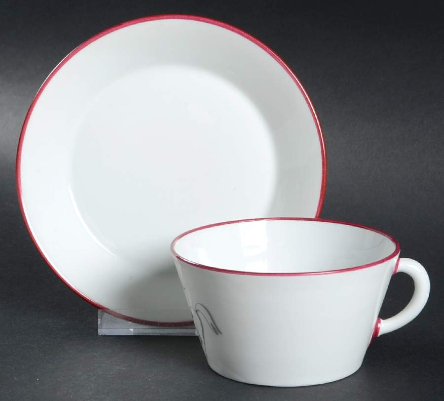 Circo Series Flat Cup & Saucer Set by Ginori 1735-1