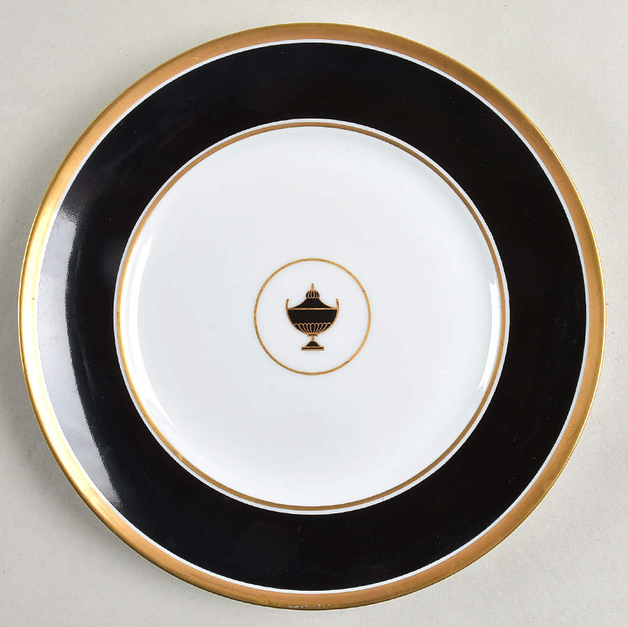 Impero Black Salad Plate by Ginori 1735-1