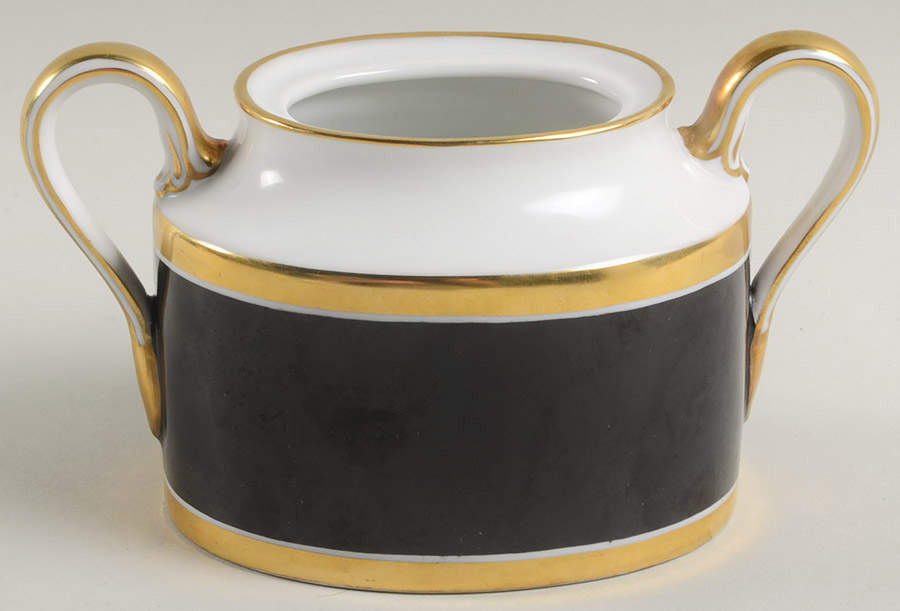 Impero Black Sugar Bowl No Lid by Ginori 1735-1