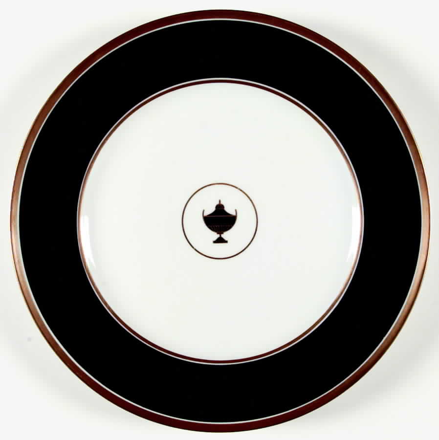Impero Black Dinner Plate by Ginori 1735-1