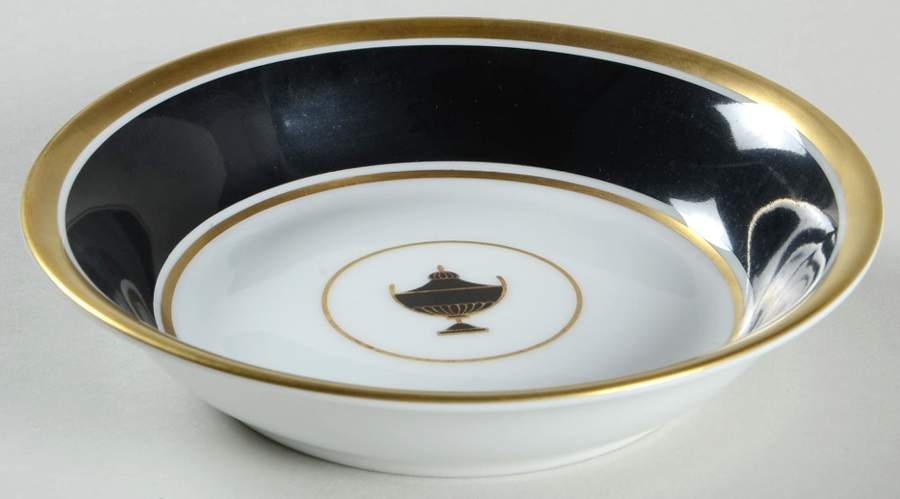 Impero Black Fruit/Dessert (Sauce) Bowl by Ginori 1735-1