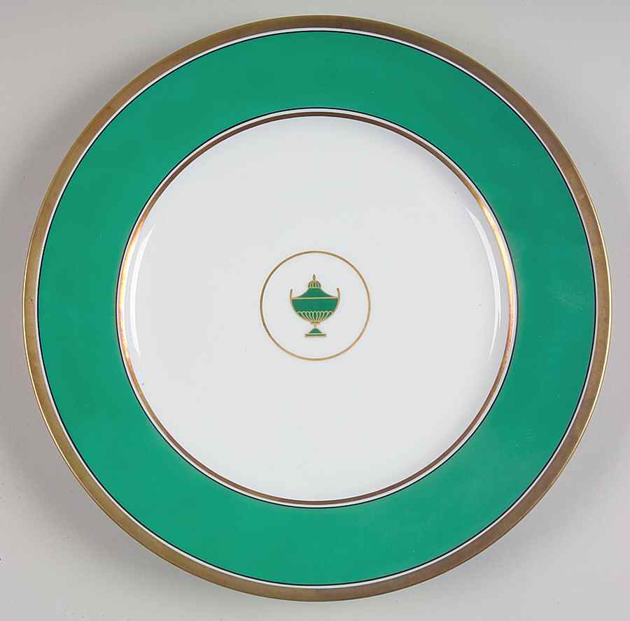 Impero Green Dinner Plate by Ginori 1735-1