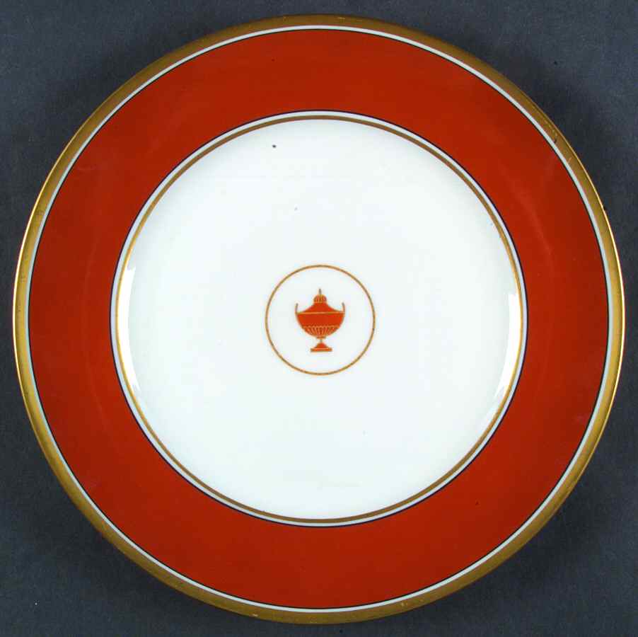 Impero Red Dinner Plate by Ginori 1735-1