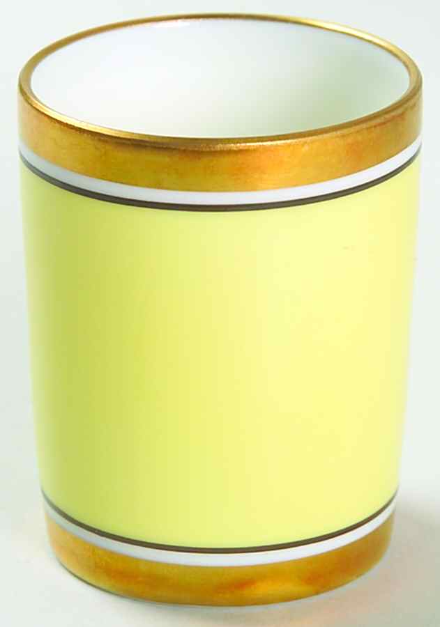 Impero Yellow Toothpick Holder by Ginori 1735-1