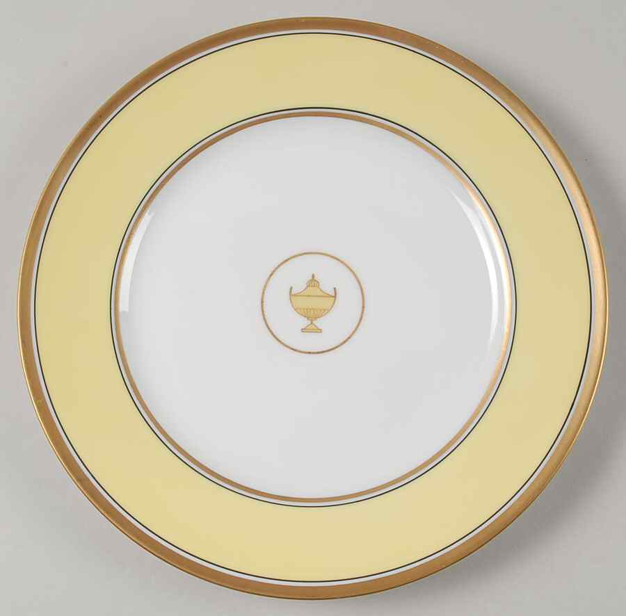 Impero Yellow Luncheon Plate by Ginori 1735-1