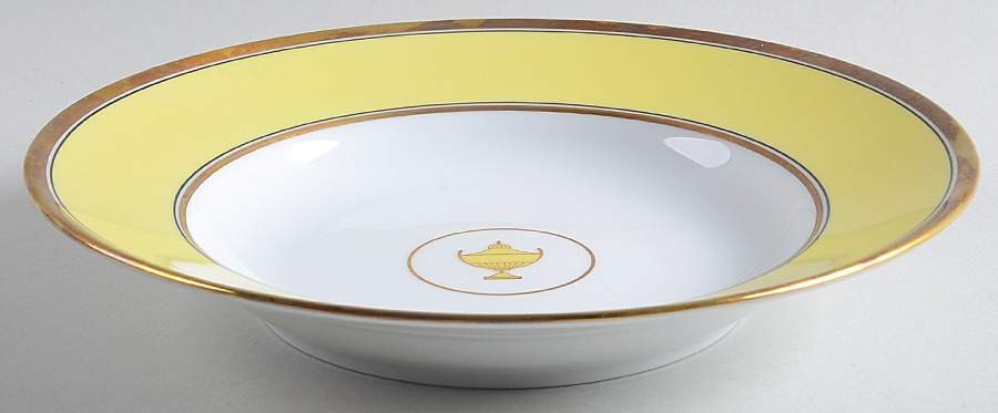 Impero Yellow Large Rim Soup Bowl by Ginori 1735-1