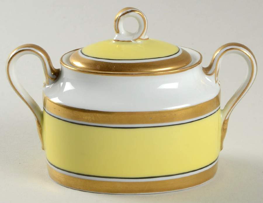 Impero Yellow Mini Sugar Bowl & Lid by Ginori 1735-1