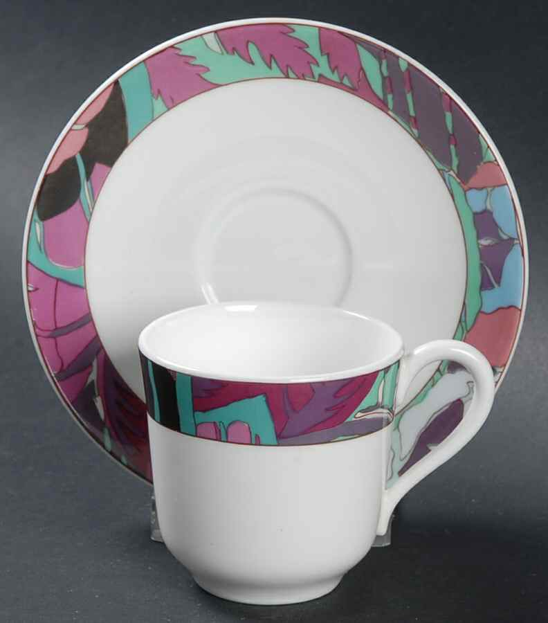 Intra Flat Demitasse Cup & Saucer Set by Ginori 1735-1