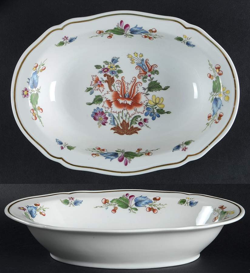 Ischia (Antico Doccia Shape) 9" Oval Vegetable Bowl by Ginori 1735-1
