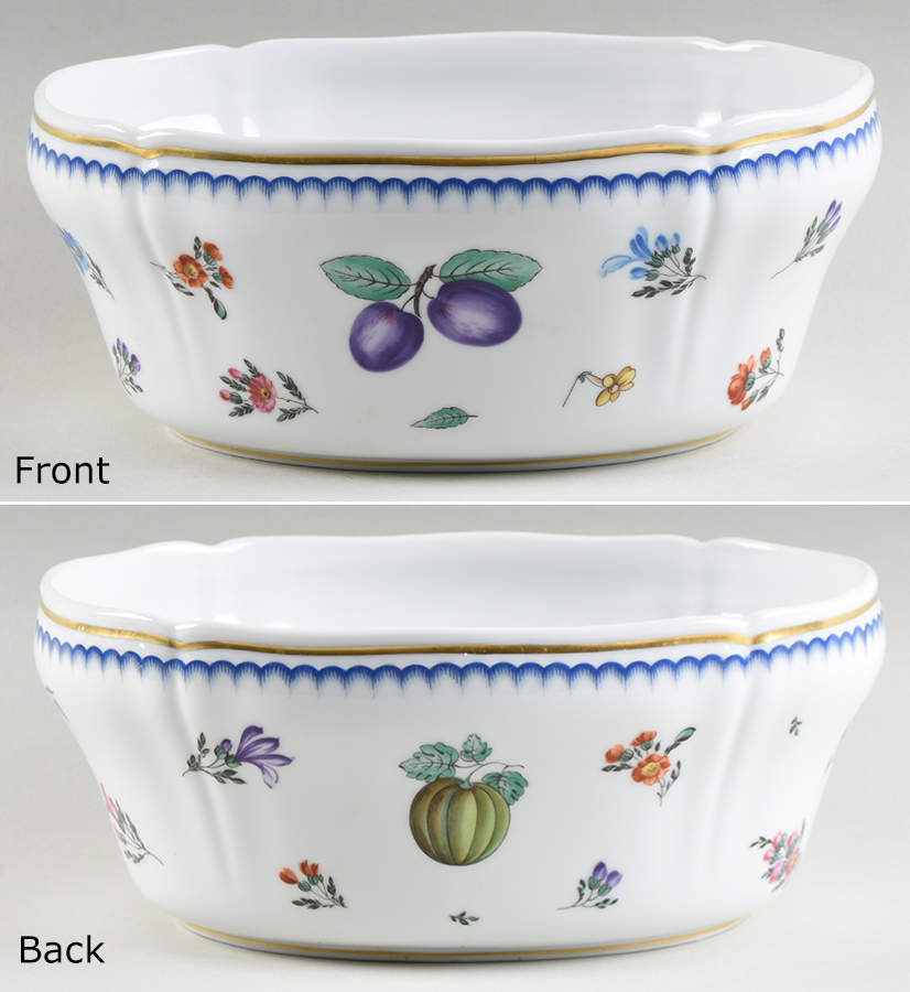 Italian Fruits (Antico Doccia) 9" Oval Vegetable Bowl by Ginori 1735-1