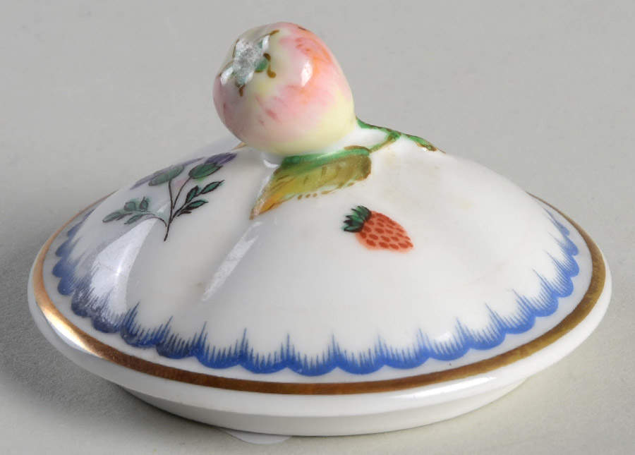Italian Fruits (Antico Doccia) Lid for Mini Sugar Bowl by Ginori 1735-1