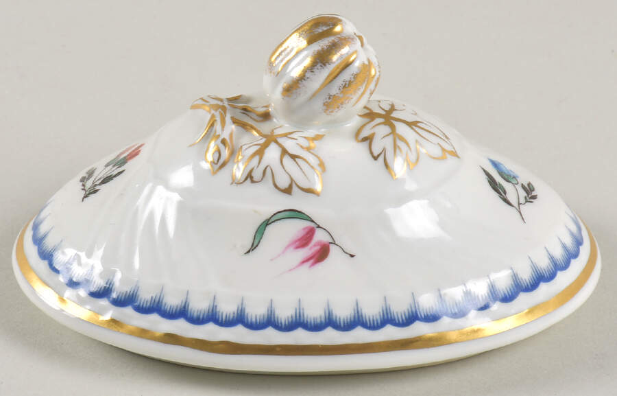 Italian Fruits (Antico Doccia) Lid for Mini Teapot by Ginori 1735-1