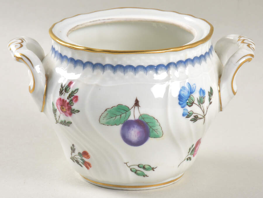 Italian Fruits (Antico Doccia) Sugar Bowl No Lid by Ginori 1735-1