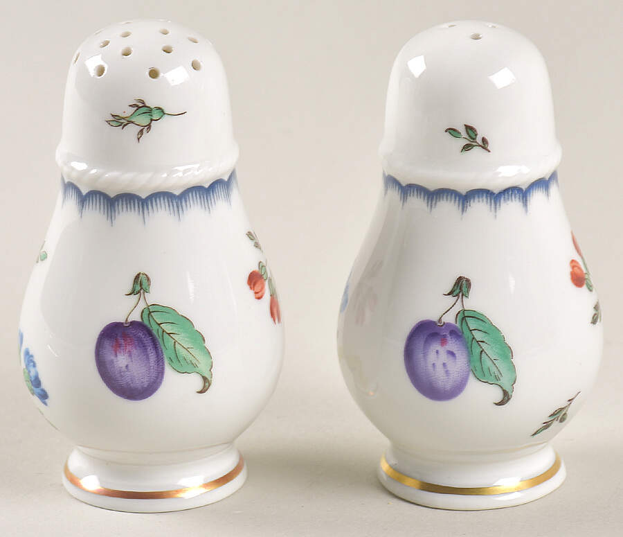 Italian Fruits (Antico Doccia) Salt & Pepper Set by Ginori 1735-1