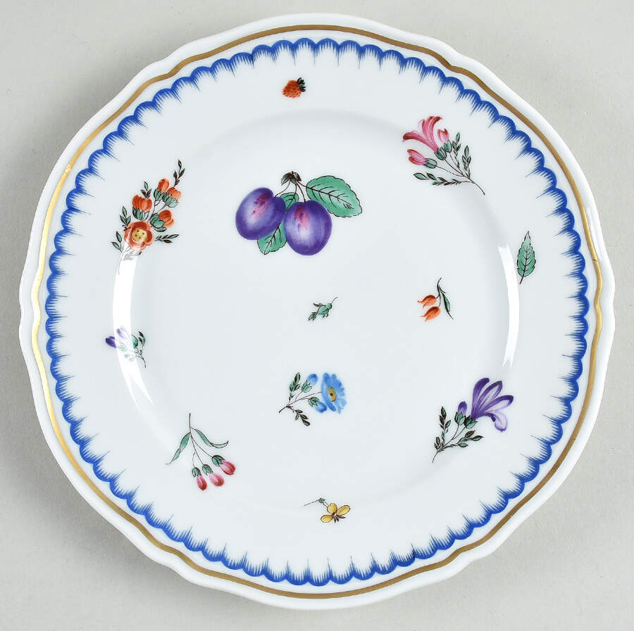 Italian Fruits (Antico Doccia) Salad Plate by Ginori 1735-1