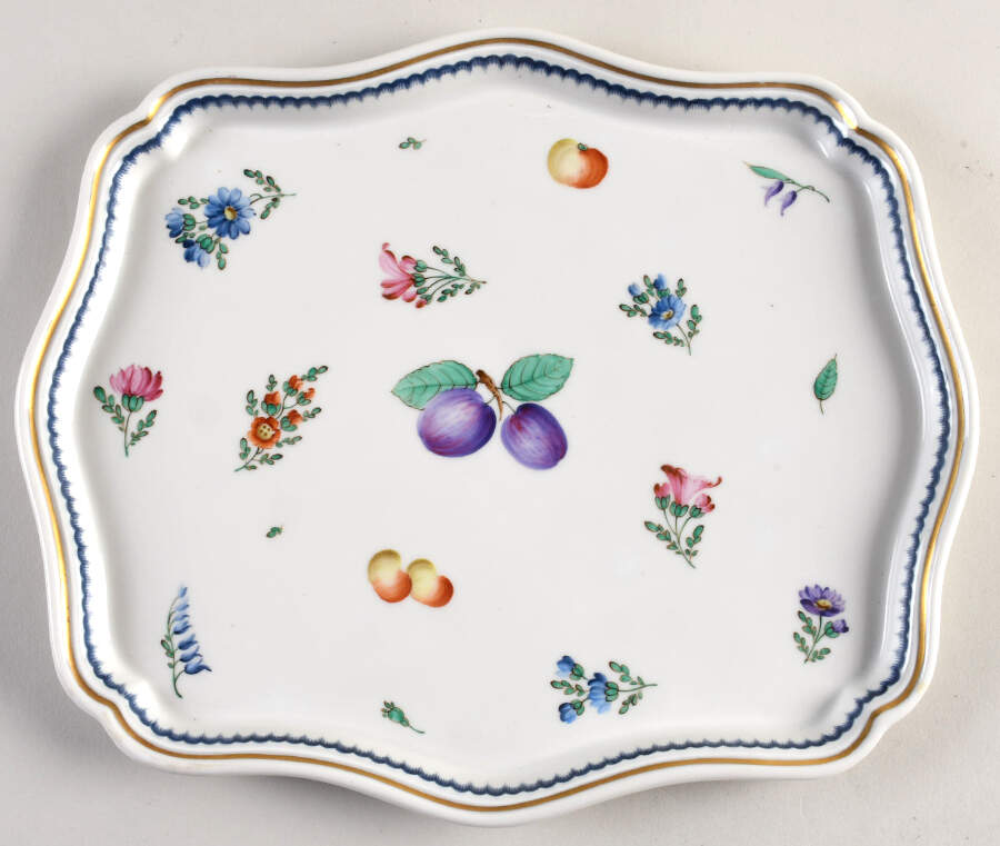 Italian Fruits (Antico Doccia) Rectangular Tray 11" by Ginori 1735-1