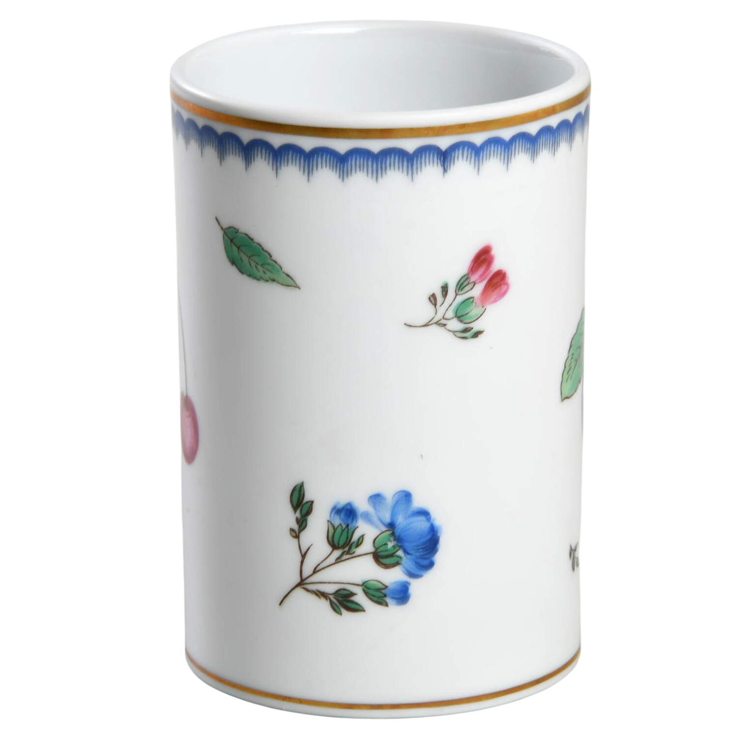 Italian Fruits (Antico Doccia) 4" Storage Jar No Lid by Ginori 1735-1