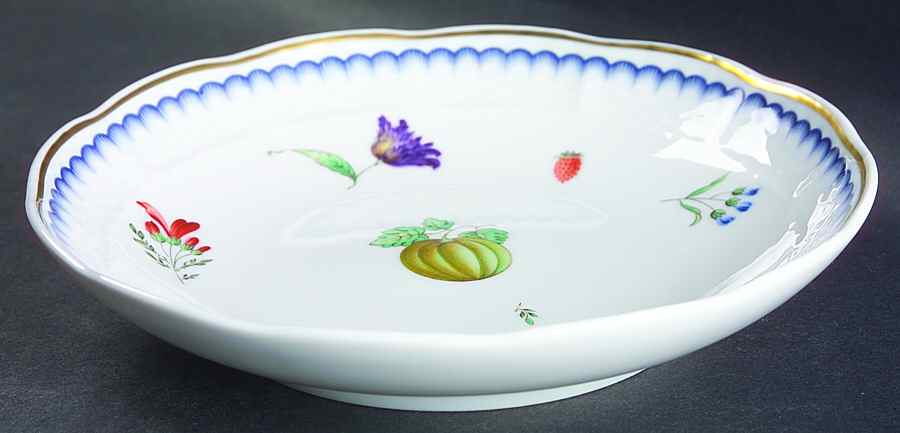 Italian Fruits (Antico Doccia) Coupe Soup Bowl by Ginori 1735-1