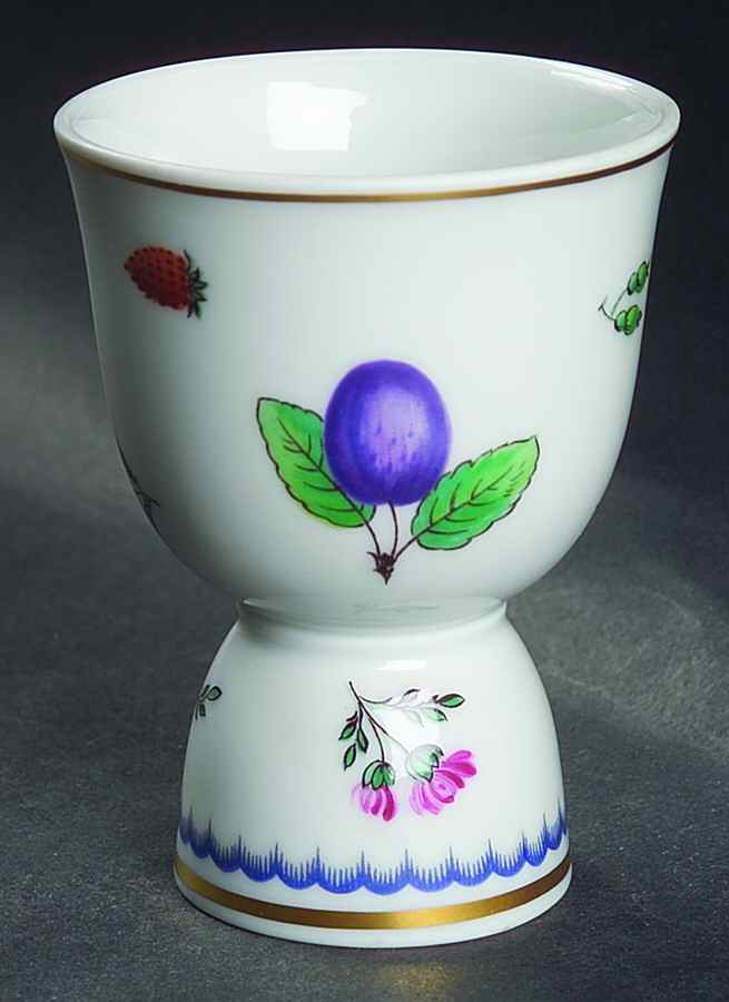 Italian Fruits (Antico Doccia) Double Egg Cup by Ginori 1735-1