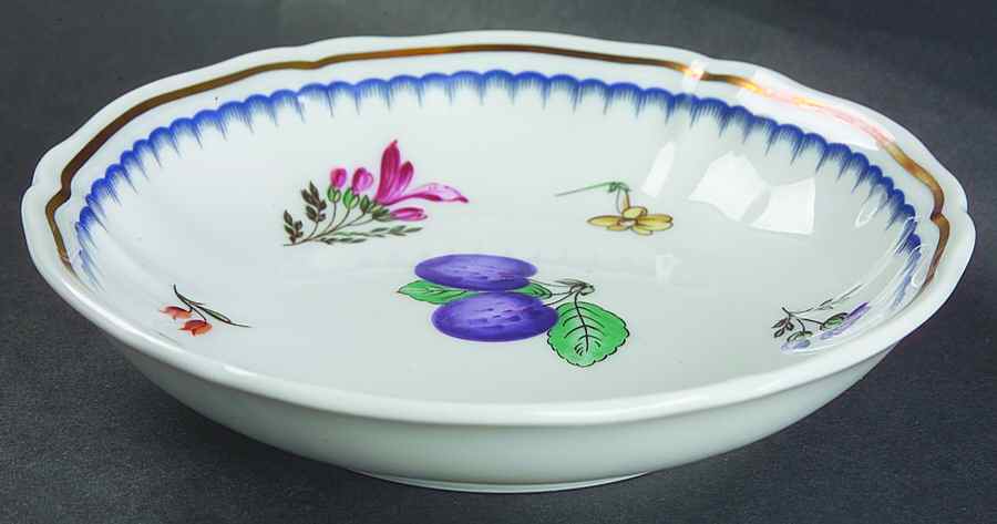 Italian Fruits (Antico Doccia) Fruit/Dessert (Sauce) Bowl by Ginori 1735-1