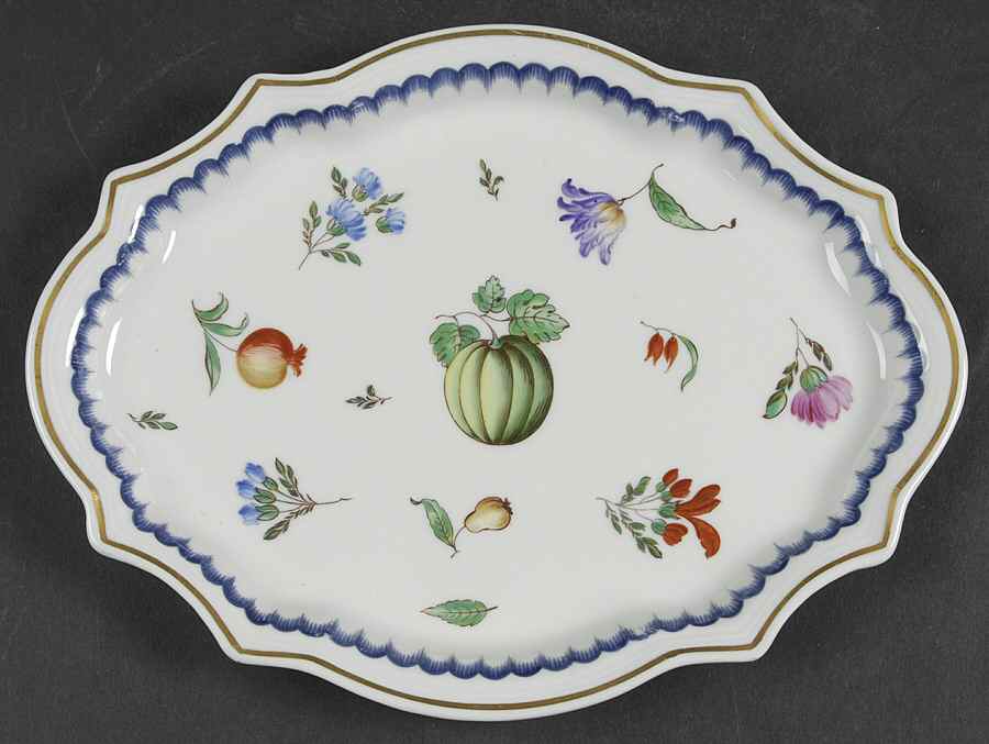 Italian Fruits (Antico Doccia) Hors d'Oeuvre Tray by Ginori 1735-1