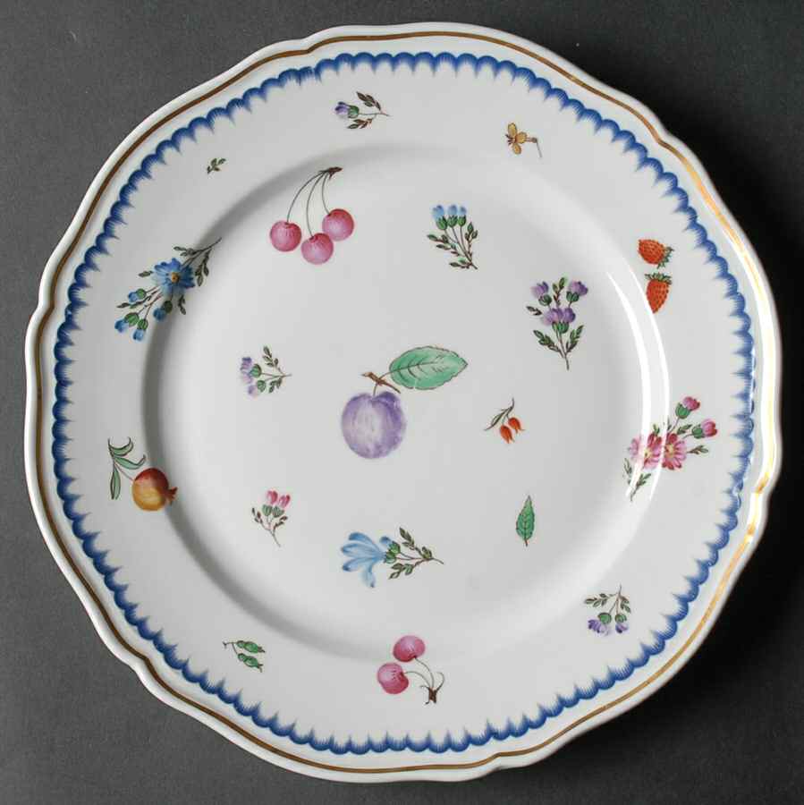 Italian Fruits (Antico Doccia) Dinner Plate by Ginori 1735-1
