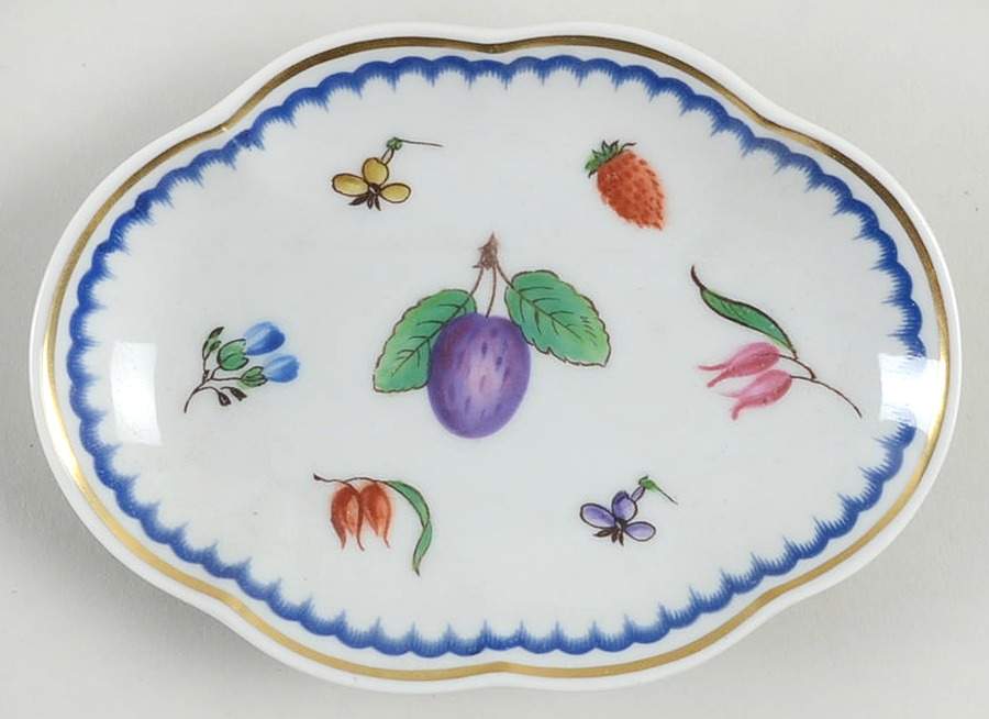 Italian Fruits (Antico Doccia) 4" Scalloped Tray by Ginori 1735-1