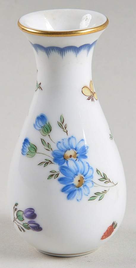 Italian Fruits (Antico Doccia) 3" Bud Vase by Ginori 1735-1