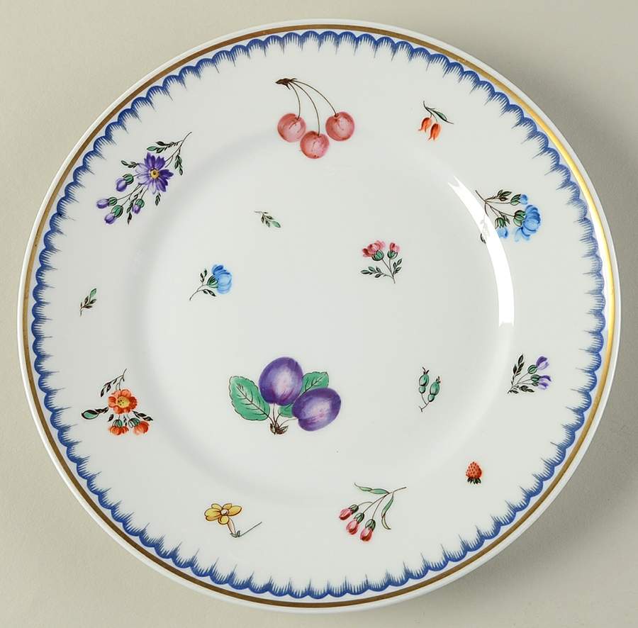 Italian Fruit (Impero) Luncheon Plate by Ginori 1735-1