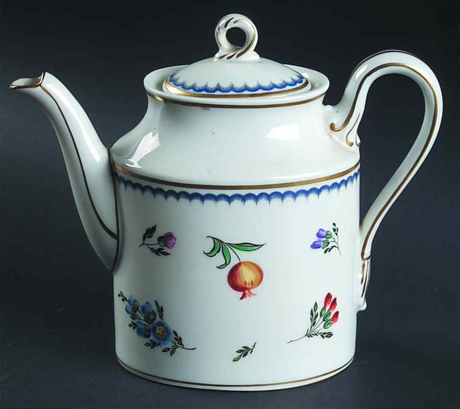 Italian Fruit (Impero) Mini Coffee Pot & Lid by Ginori 1735-1