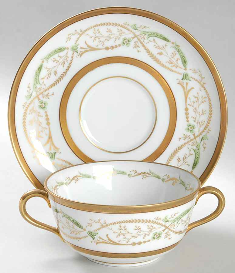 La Scala Flat Cream Soup Bowl & Saucer Set by Ginori 1735-1