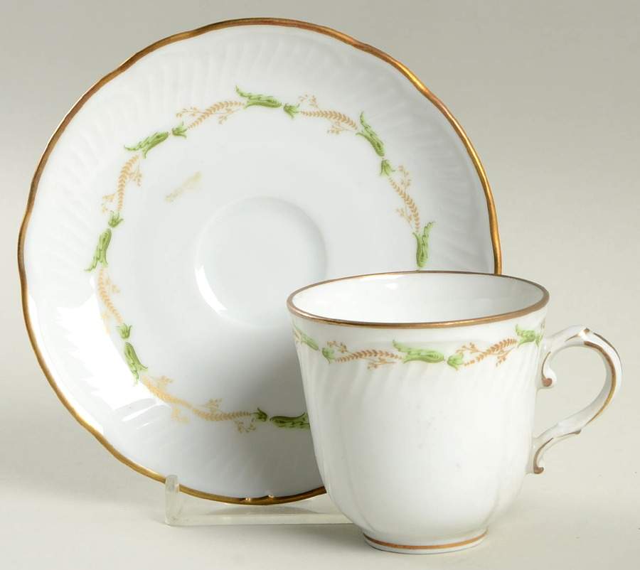 Marengo Flat Demitasse Cup & Saucer Set by Ginori 1735-1