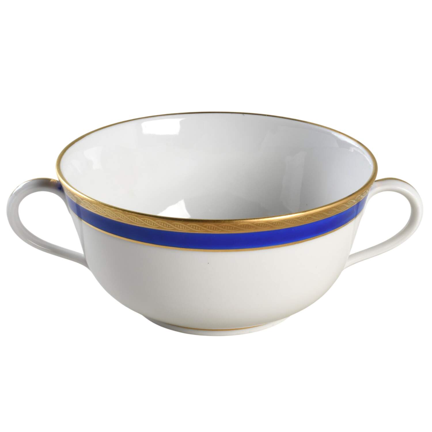 Palermo Blue Flat Cream Soup Bowl by Ginori 1735-1
