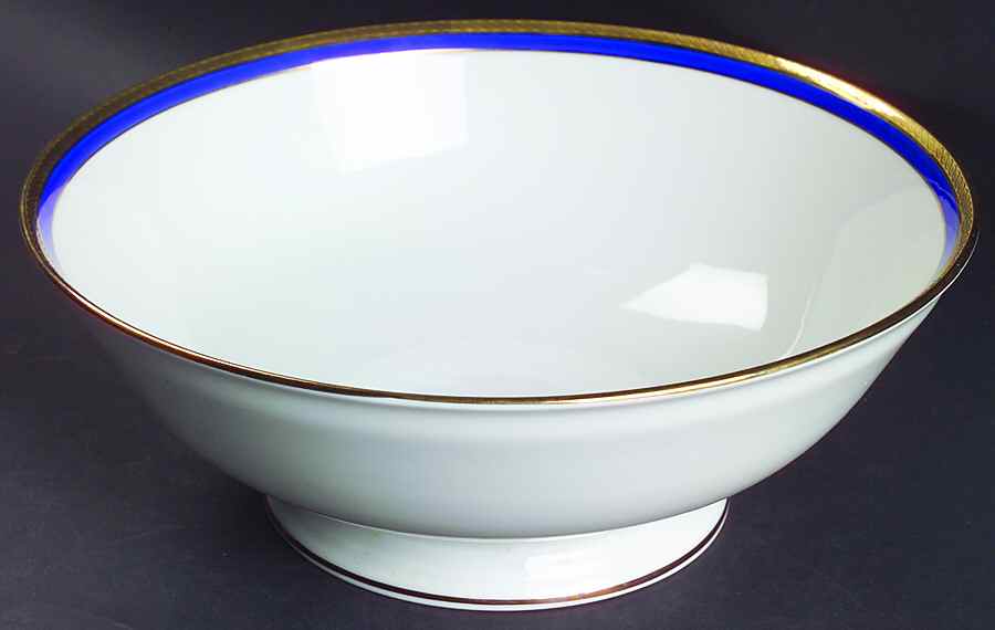 Palermo Blue 10" Footed Salad Serving Bowl by Ginori 1735-1