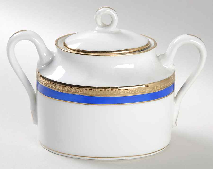Palermo Blue Sugar Bowl & Lid by Ginori 1735-1