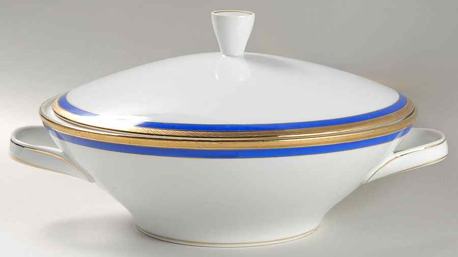 Palermo Blue Round Covered Vegetable by Ginori 1735-1