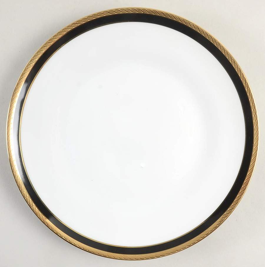 Palermo Black Luncheon Plate by Ginori 1735-1