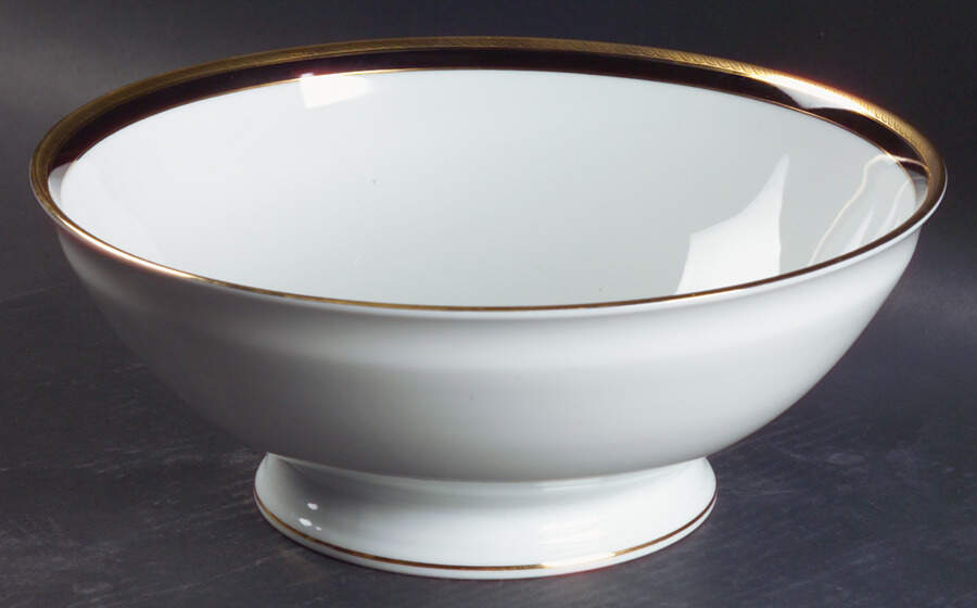 Palermo Black 10" Footed Salad Serving Bowl by Ginori 1735-1