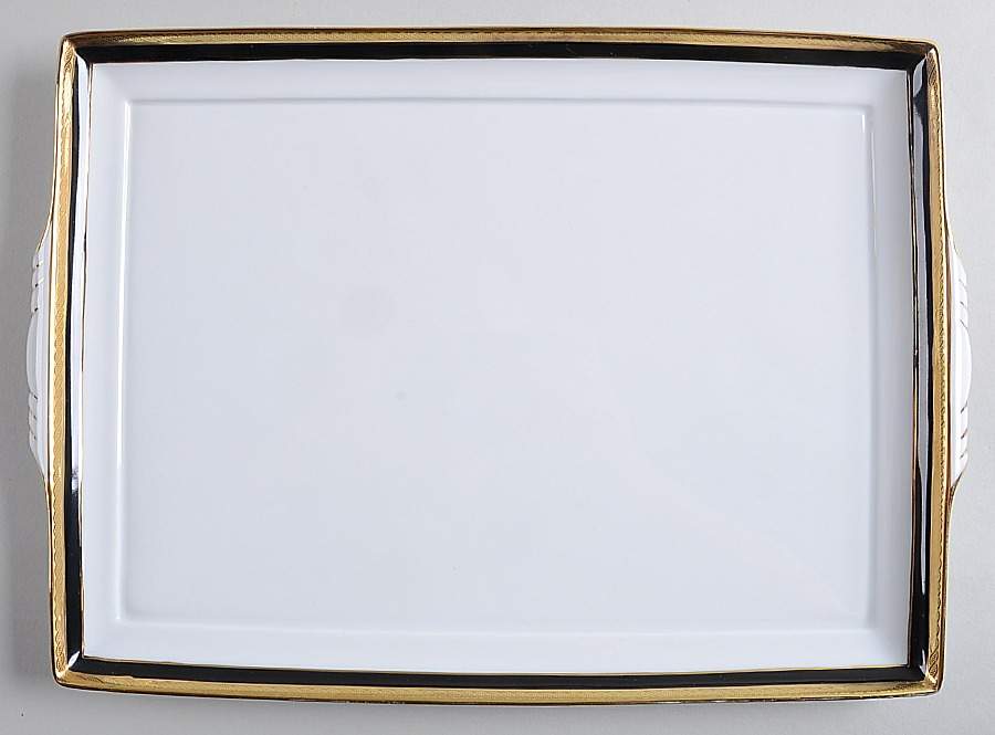 Palermo Black Rectangular Tray by Ginori 1735-1